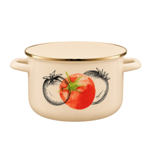 Garnek emaliowany BASSO 16cm/1,3L wzór 2